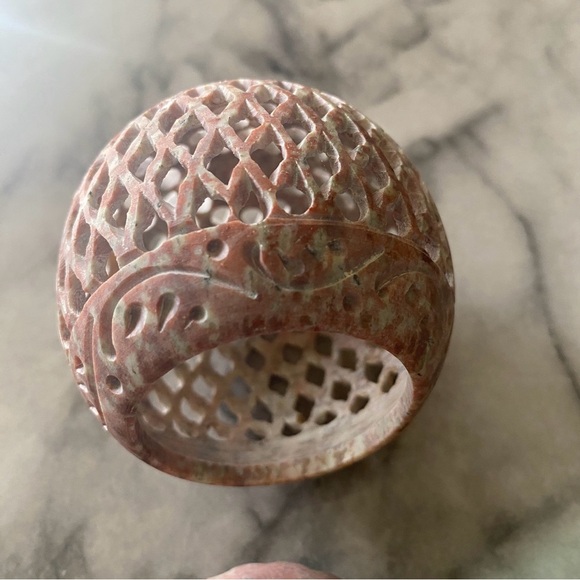 Carved Soapstone Incense Cone and Candle Burner - Picture 4 of 9